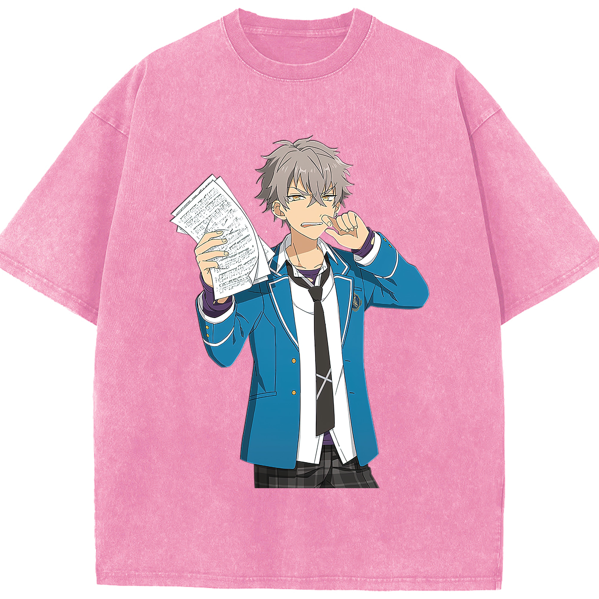 （画像用） あんさんぶるスターズ! Ensemble Stars 綿100% ヴィンテージ風 半袖Tシャツ（フロントプリント）